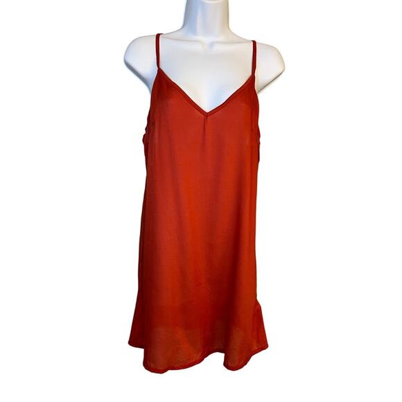 Farm Rio Spaghetti Strap Slip Dress Burnt Orange size XS Sundress love island - Picture 2 of 6